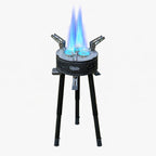 8800W windproof camping gas stove with adjustable legs for stable outdoor cooking setup