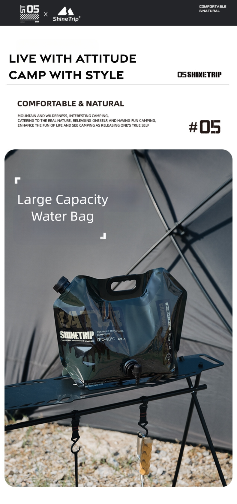 8L Foldable Camping Water Container detail image