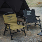 ShineTrip compact foldable camping chairs in Dusk Black and Eagle Sand for camping, overlanding and outdoor adventures.