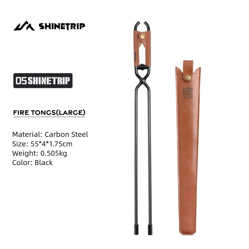 Camping Fire Tongs with Leather Case detail image