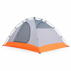 Breathable interior of a 2-person 4-season camping tent featuring mesh panels for airflow and condensation control.