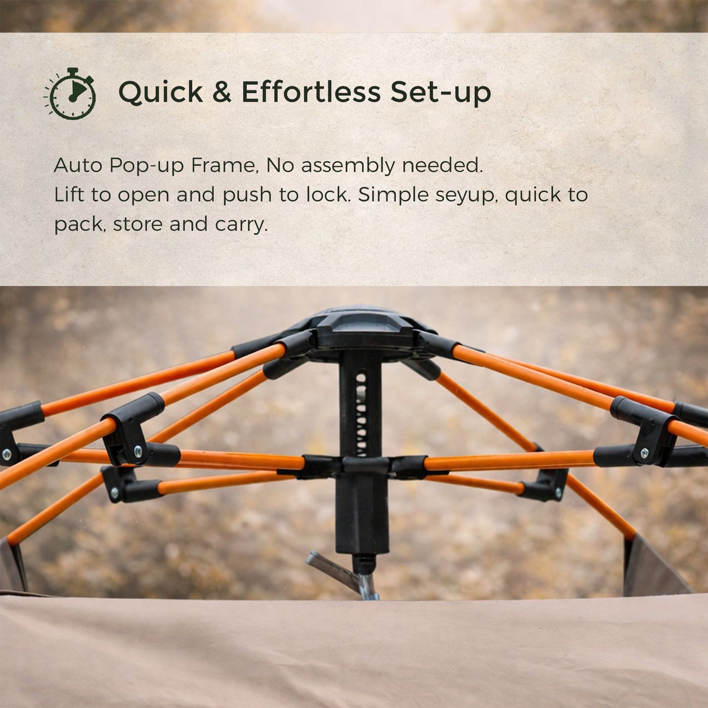 Instant Pop-Up Camping Tent (2-4 Person) · 1-Minute Setup · Waterproof 3000mm detail image