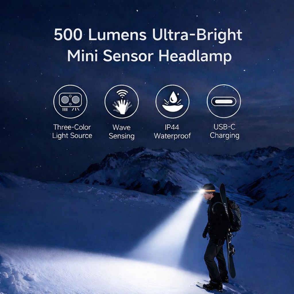 Lightweight Smart Sensor Outdoor Headlamp detail image
