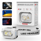 Campstone white lightweight USB-C rechargeable outdoor headlight