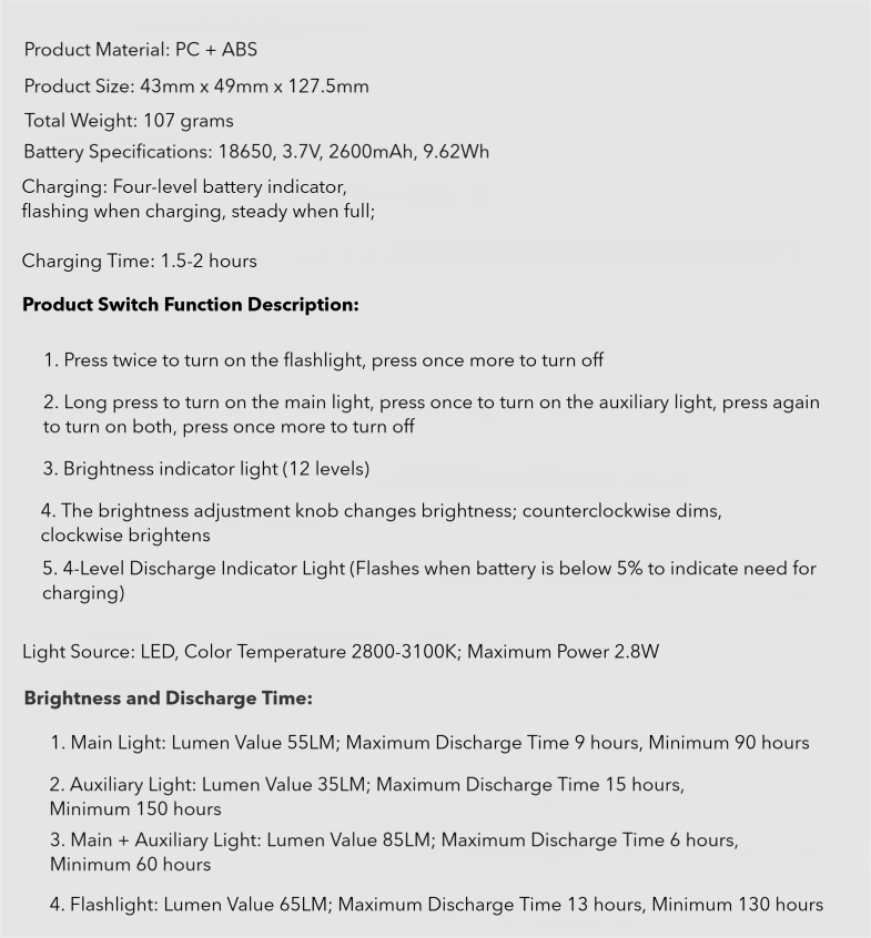 Camping lantern user manual for outdoor use