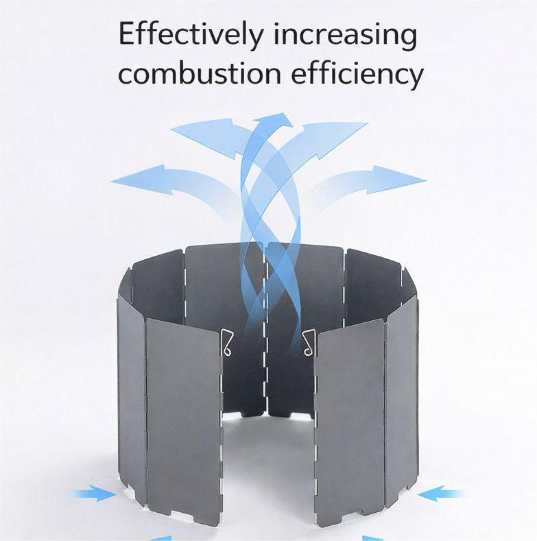 Campstone stove wind shield showing airflow design that improves combustion efficiency