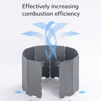 Campstone stove wind shield showing airflow design that improves combustion efficiency