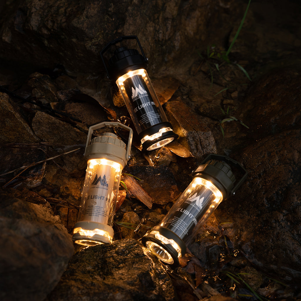 Water resistant camping lantern designed for outdoor use in wet and rugged conditions
