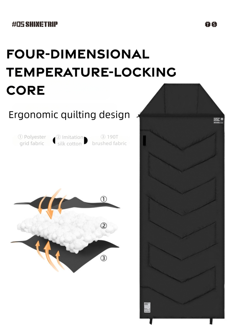 Lightweight Envelope Camping Sleeping Bag detail image