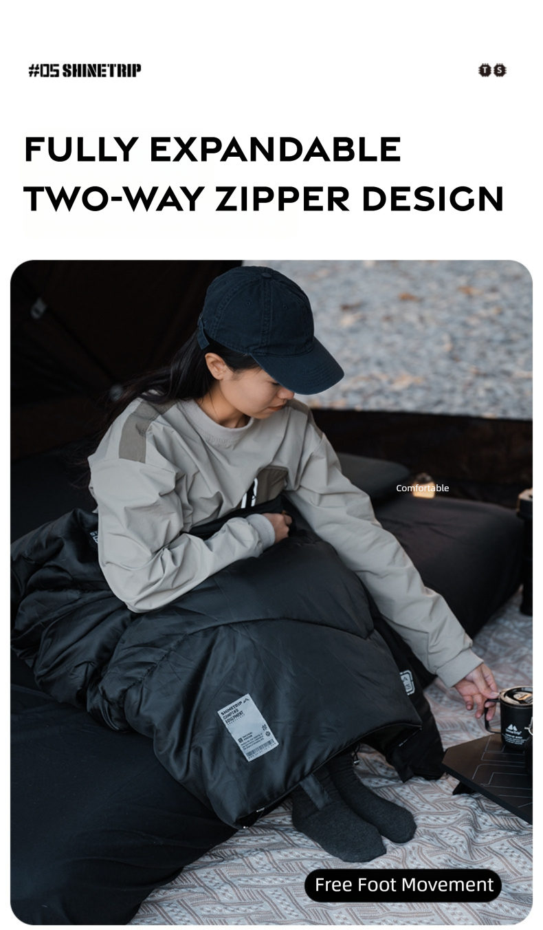 Lightweight Envelope Camping Sleeping Bag detail image