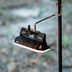 rechargeable card camping light mounted on adjustable lantern stand